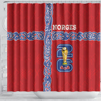 Norway Football WC2026 Shower Curtain Norges Landslaget Vikings