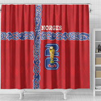 Norway Football WC2026 Shower Curtain Norges Landslaget Vikings