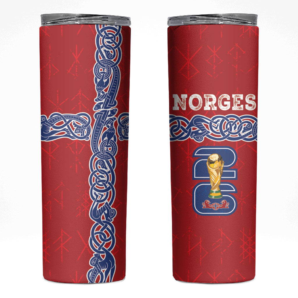 Norway Football WC2026 Skinny Tumbler Norges Landslaget Vikings