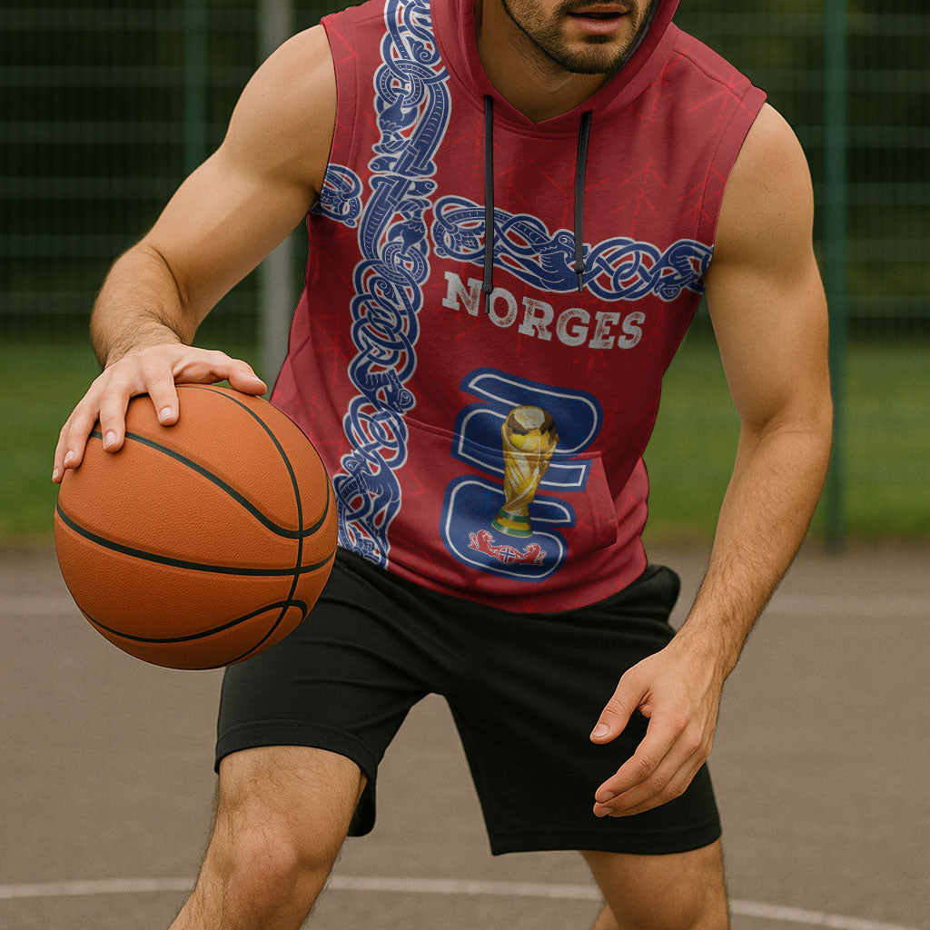 Norway Football WC2026 Custom Sleeveless Hoodie Norges Landslaget Vikings