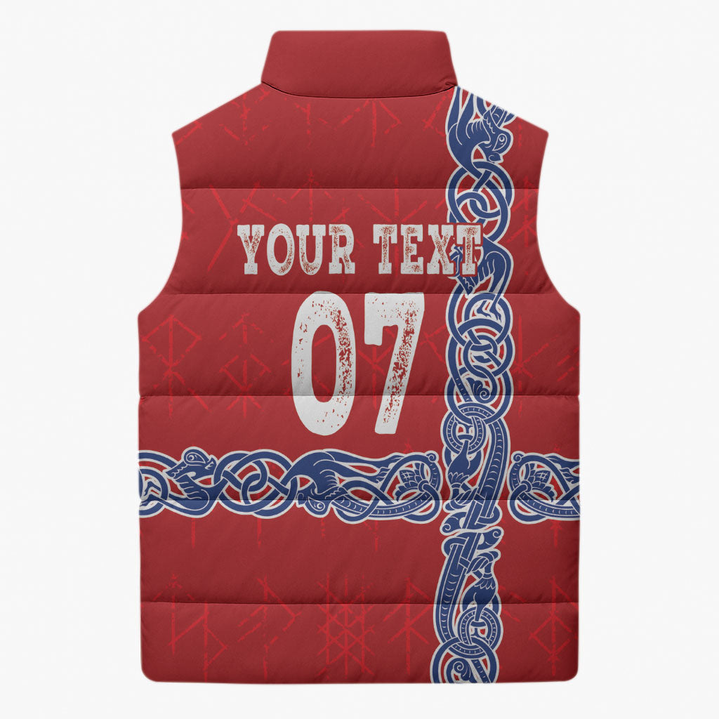 Norway Football WC2026 Custom Sleeveless Puffer Jacket Norges Landslaget Vikings