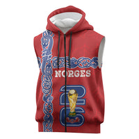 Norway Football WC2026 Custom Sleeveless Zip Hoodie Norges Landslaget Vikings