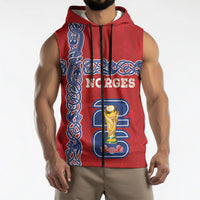 Norway Football WC2026 Custom Sleeveless Zip Hoodie Norges Landslaget Vikings