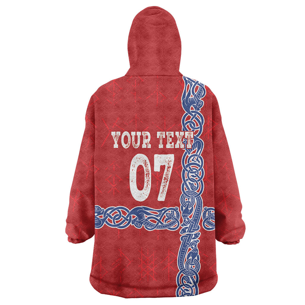 Norway Football WC2026 Custom Wearable Blanket Hoodie Norges Landslaget Vikings