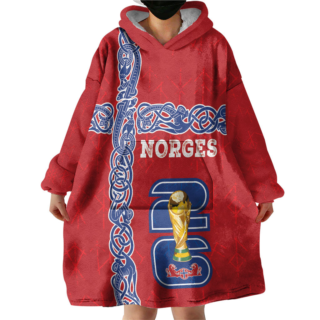 Norway Football WC2026 Custom Wearable Blanket Hoodie Norges Landslaget Vikings