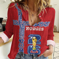 Norway Football WC2026 Custom Women Casual Shirt Norges Landslaget Vikings