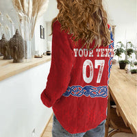 Norway Football WC2026 Custom Women Casual Shirt Norges Landslaget Vikings