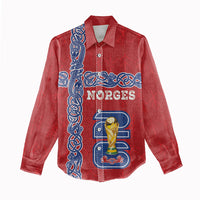 Norway Football WC2026 Custom Women Casual Shirt Norges Landslaget Vikings