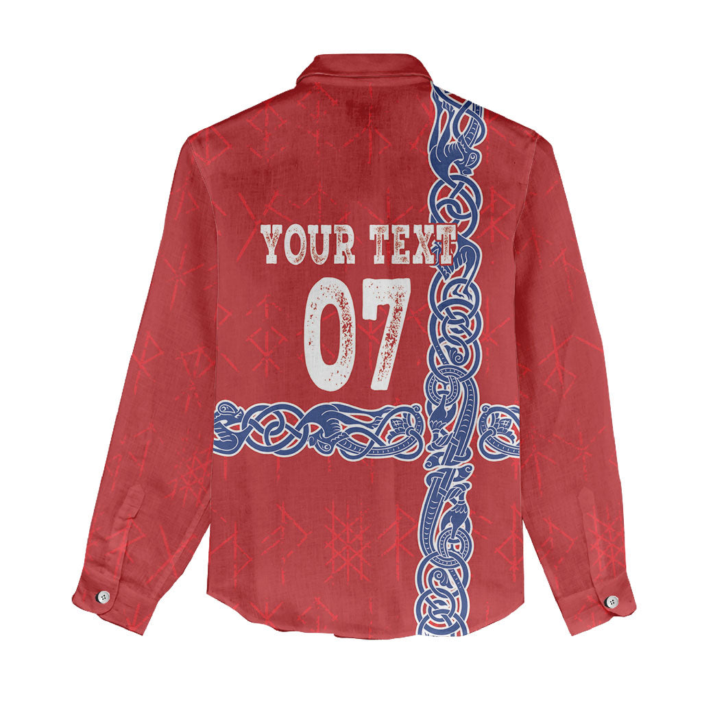 Norway Football WC2026 Custom Women Casual Shirt Norges Landslaget Vikings