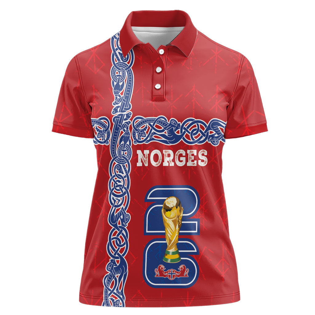 Norway Football WC2026 Custom Women Polo Shirt Norges Landslaget Vikings