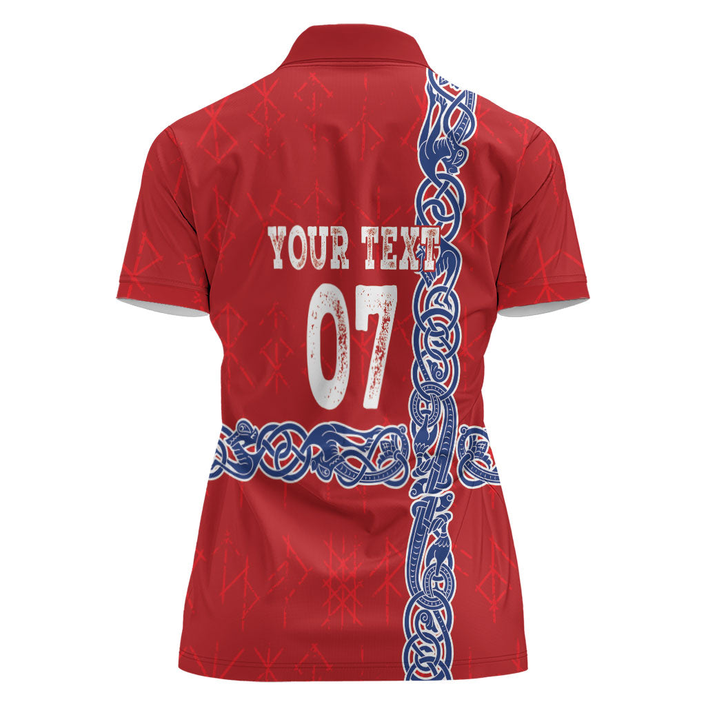 Norway Football WC2026 Custom Women Polo Shirt Norges Landslaget Vikings