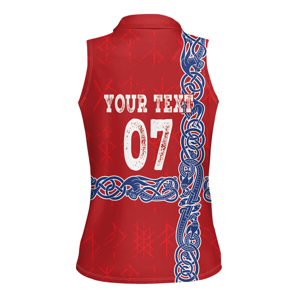Norway Football WC2026 Custom Women Sleeveless Polo Shirt Norges Landslaget Vikings