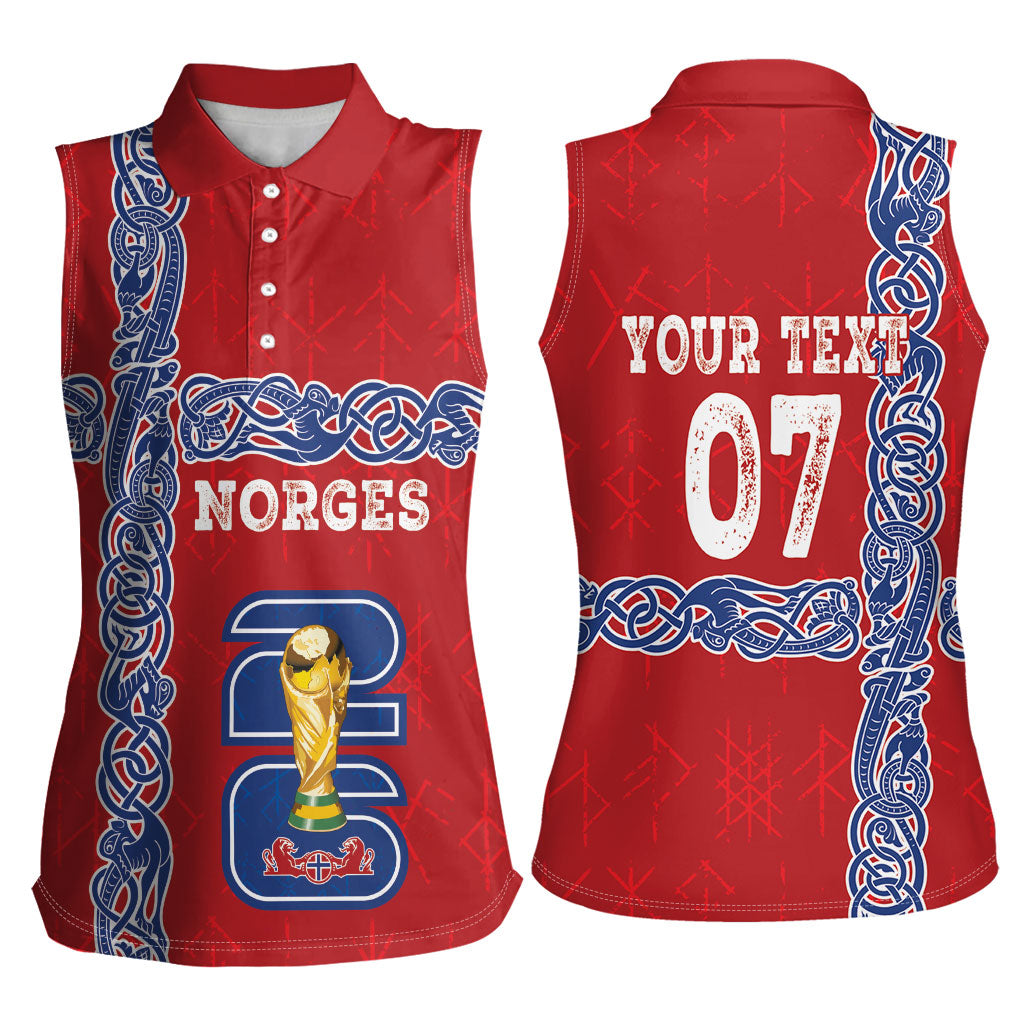 Norway Football WC2026 Custom Women Sleeveless Polo Shirt Norges Landslaget Vikings