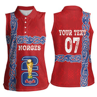 Norway Football WC2026 Custom Women Sleeveless Polo Shirt Norges Landslaget Vikings