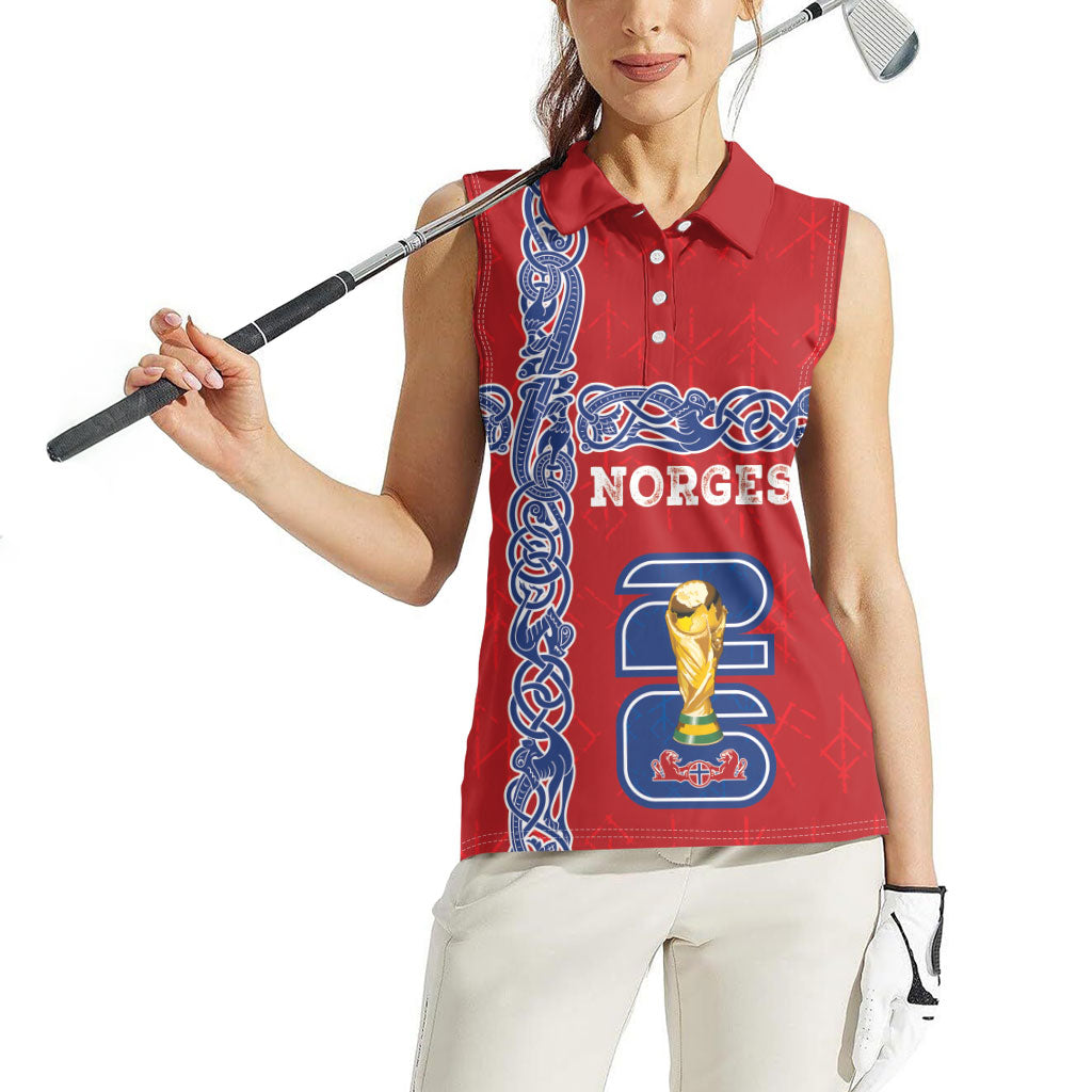 Norway Football WC2026 Custom Women Sleeveless Polo Shirt Norges Landslaget Vikings