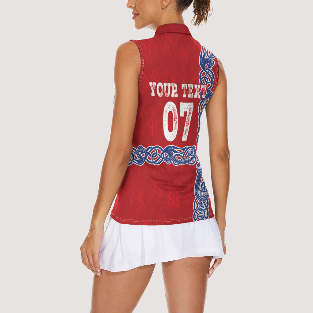 Norway Football WC2026 Custom Women Sleeveless Polo Shirt Norges Landslaget Vikings