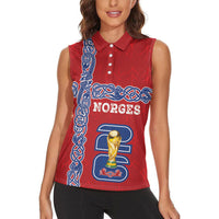 Norway Football WC2026 Custom Women Sleeveless Polo Shirt Norges Landslaget Vikings