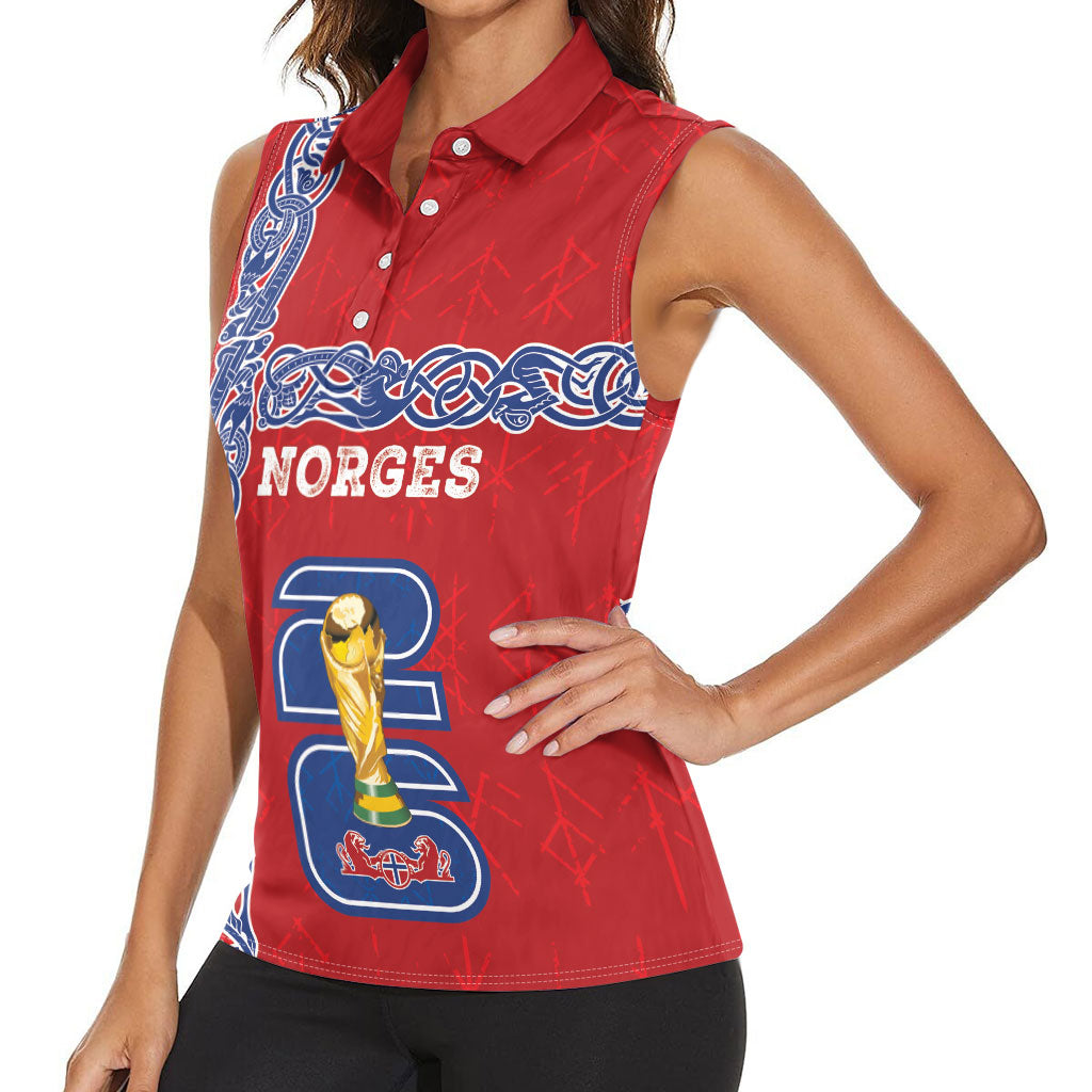 Norway Football WC2026 Custom Women Sleeveless Polo Shirt Norges Landslaget Vikings