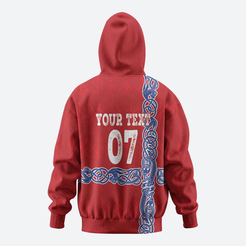 Norway Football WC2026 Custom Zip Hoodie Norges Landslaget Vikings