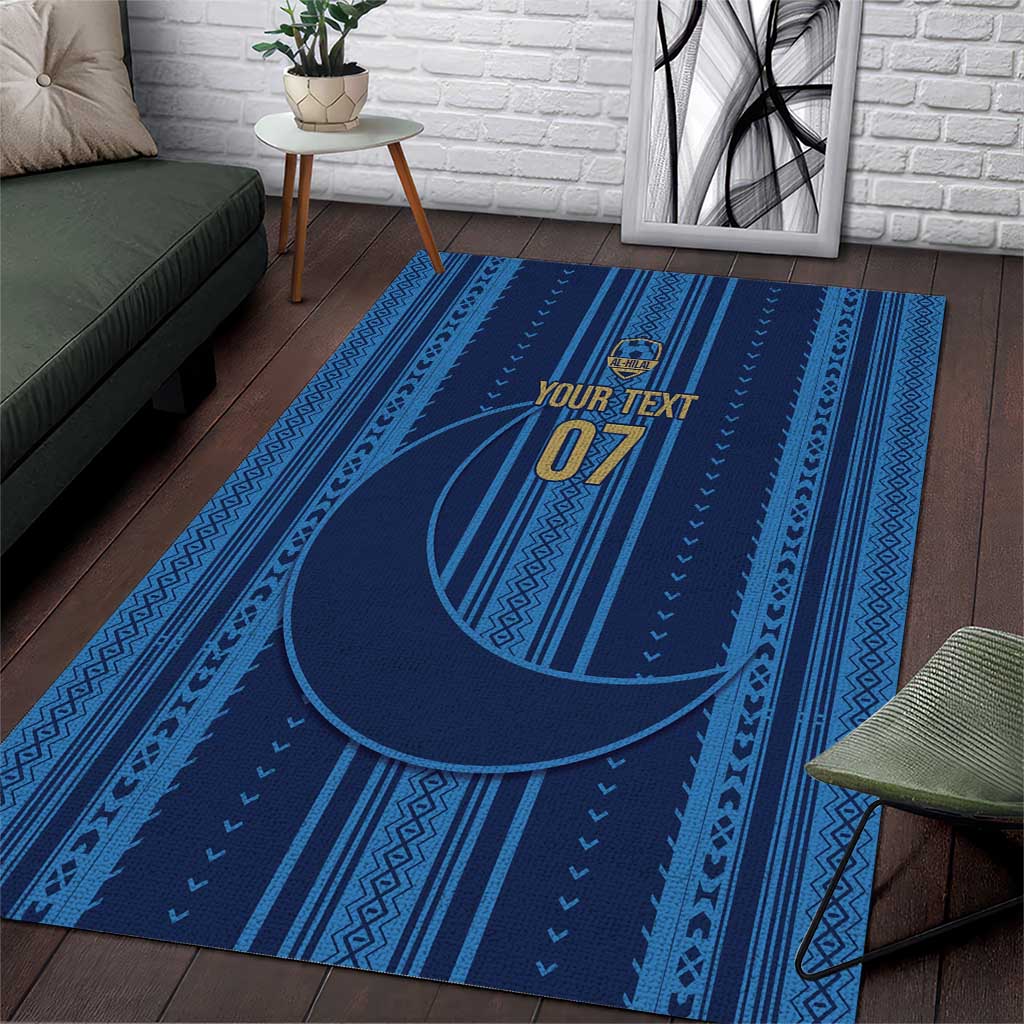 Saudi Football Al Zaeem Custom Area Rug Crescent Moon - Wonder Print Shop
