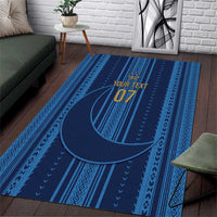 Saudi Football Al Zaeem Custom Area Rug Crescent Moon - Wonder Print Shop