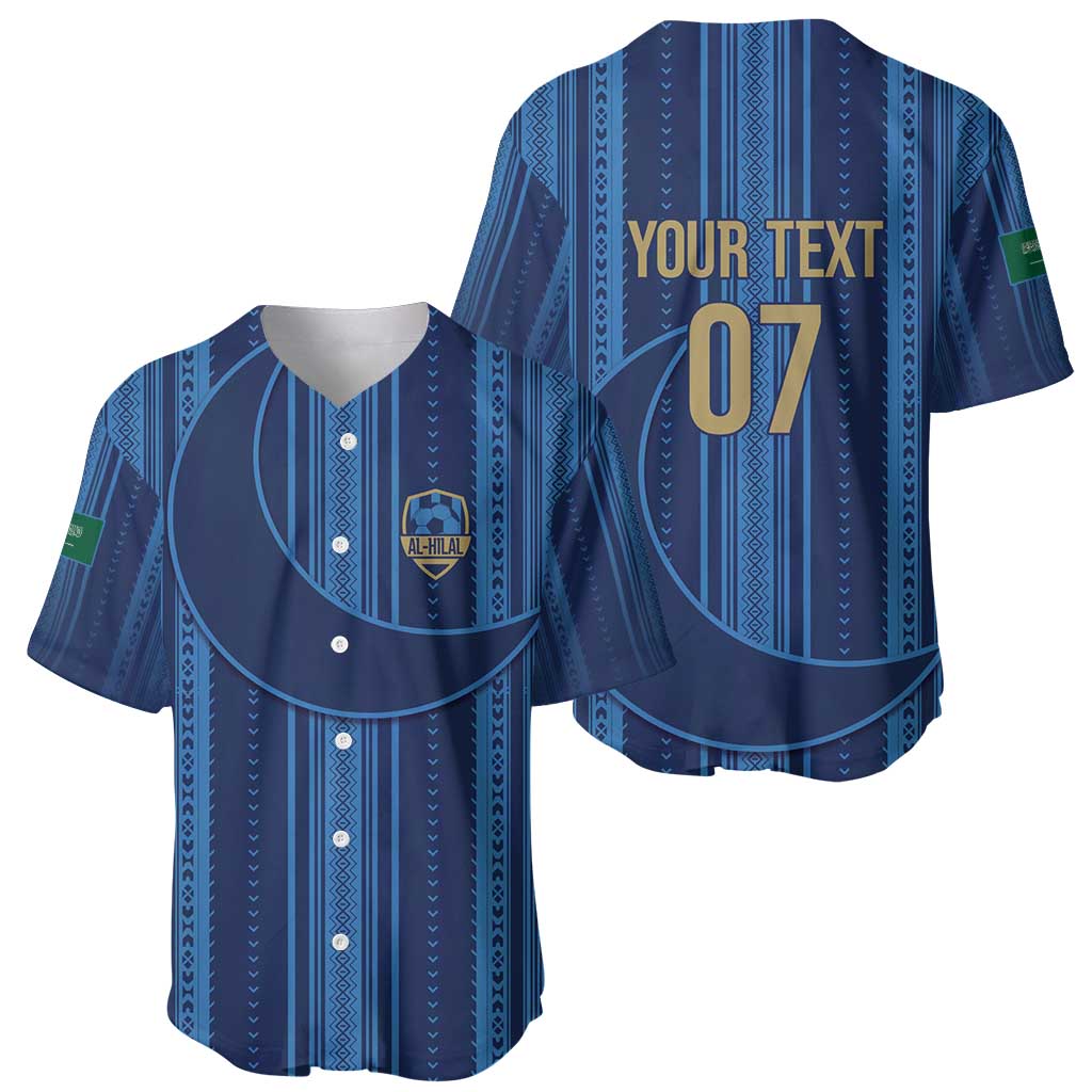 Saudi Football Al Zaeem Custom Baseball Jersey Crescent Moon - Wonder Print Shop