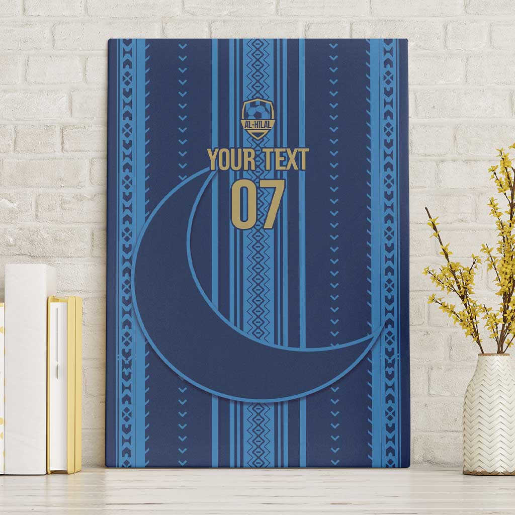 Saudi Football Al Zaeem Custom Canvas Wall Art Crescent Moon - Wonder Print Shop