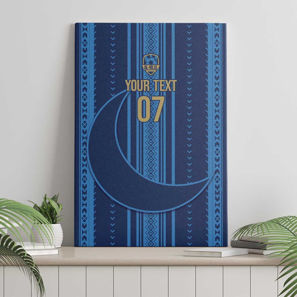 Saudi Football Al Zaeem Custom Canvas Wall Art Crescent Moon - Wonder Print Shop