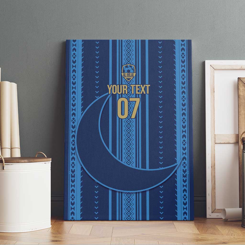 Saudi Football Al Zaeem Custom Canvas Wall Art Crescent Moon - Wonder Print Shop