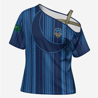 Saudi Football Al Zaeem Custom Cross Shoulder Shirt Crescent Moon - Wonder Print Shop