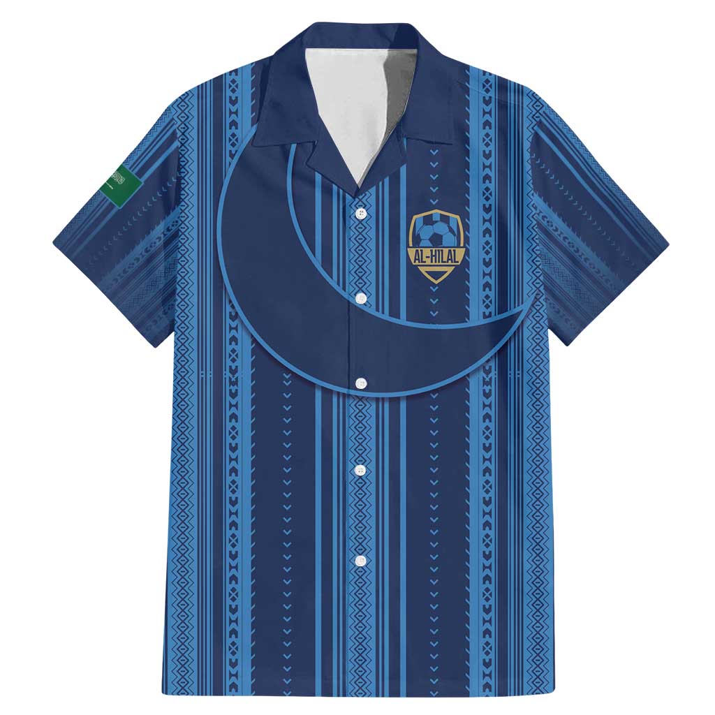 Saudi Football Al Zaeem Custom Family Matching Mermaid Dress and Hawaiian Shirt Crescent Moon - Wonder Print Shop