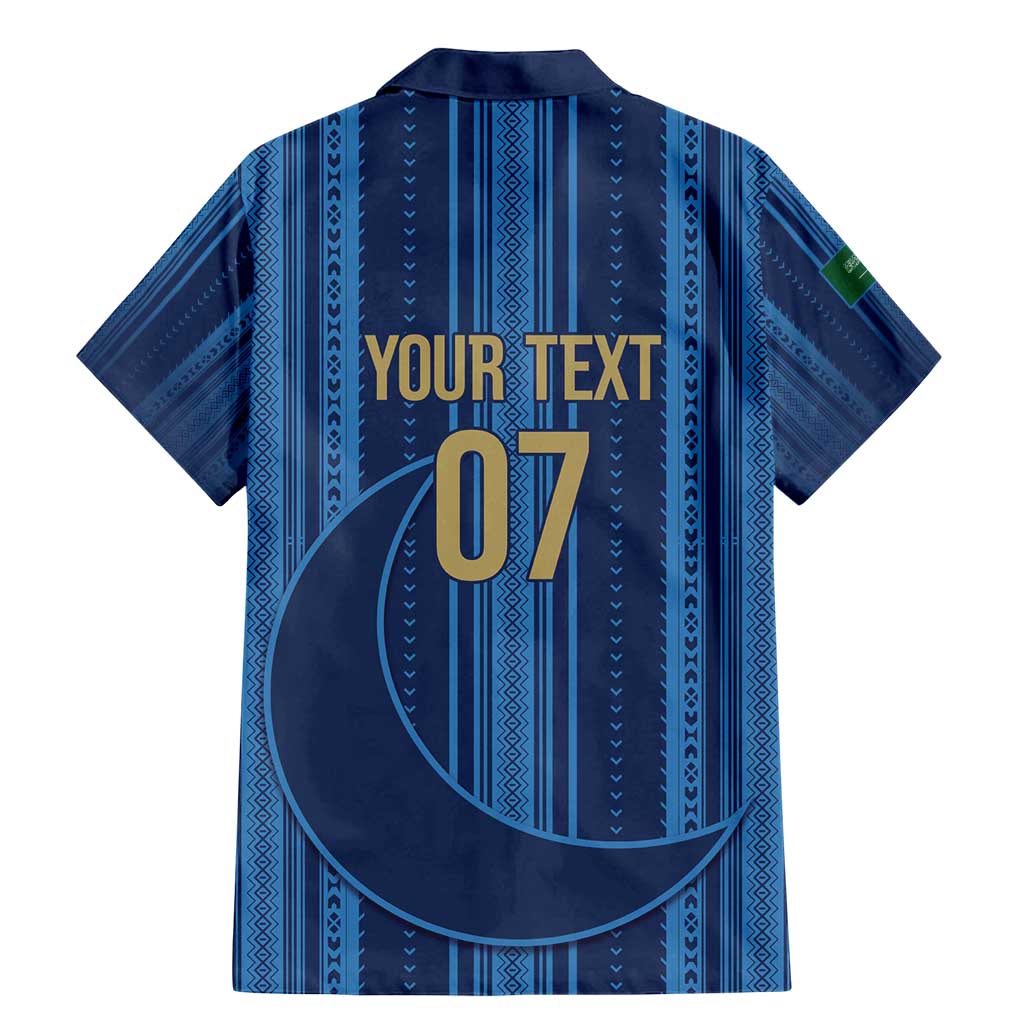 Saudi Football Al Zaeem Custom Family Matching Mermaid Dress and Hawaiian Shirt Crescent Moon - Wonder Print Shop