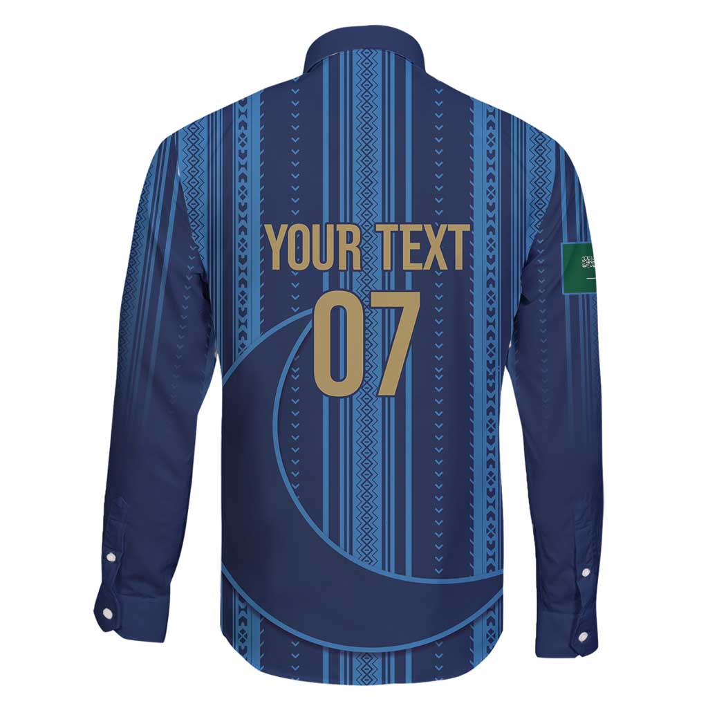 Saudi Football Al Zaeem Custom Family Matching Mermaid Dress and Hawaiian Shirt Crescent Moon - Wonder Print Shop