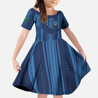 Saudi Football Al Zaeem Custom Family Matching Off The Shoulder Long Sleeve Dress and Hawaiian Shirt Crescent Moon - Wonder Print Shop