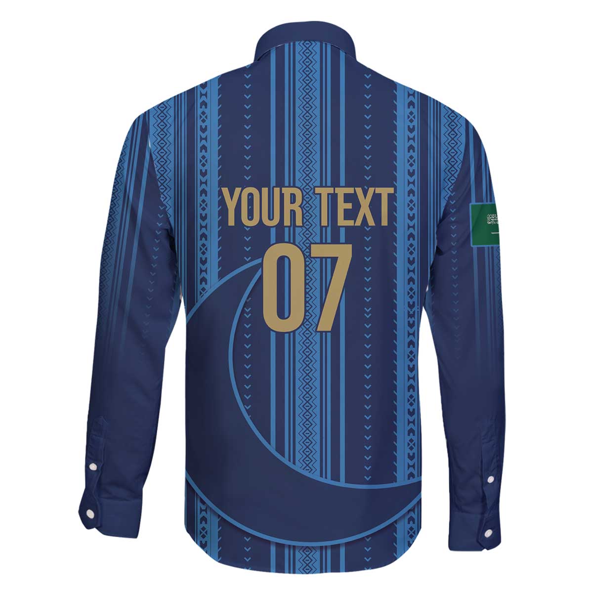 Saudi Football Al Zaeem Custom Family Matching Off The Shoulder Long Sleeve Dress and Hawaiian Shirt Crescent Moon - Wonder Print Shop