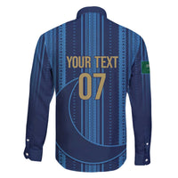 Saudi Football Al Zaeem Custom Family Matching Off The Shoulder Long Sleeve Dress and Hawaiian Shirt Crescent Moon - Wonder Print Shop