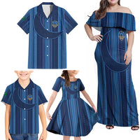 Saudi Football Al Zaeem Custom Family Matching Off Shoulder Maxi Dress and Hawaiian Shirt Crescent Moon - Wonder Print Shop