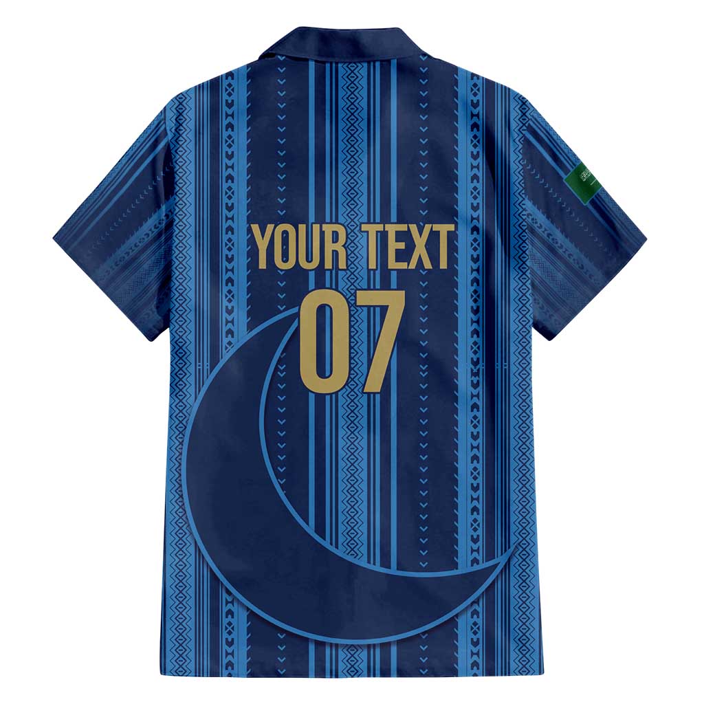 Saudi Football Al Zaeem Custom Family Matching Off Shoulder Maxi Dress and Hawaiian Shirt Crescent Moon - Wonder Print Shop