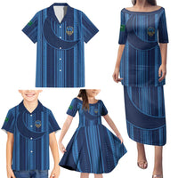 Saudi Football Al Zaeem Custom Family Matching Puletasi and Hawaiian Shirt Crescent Moon - Wonder Print Shop