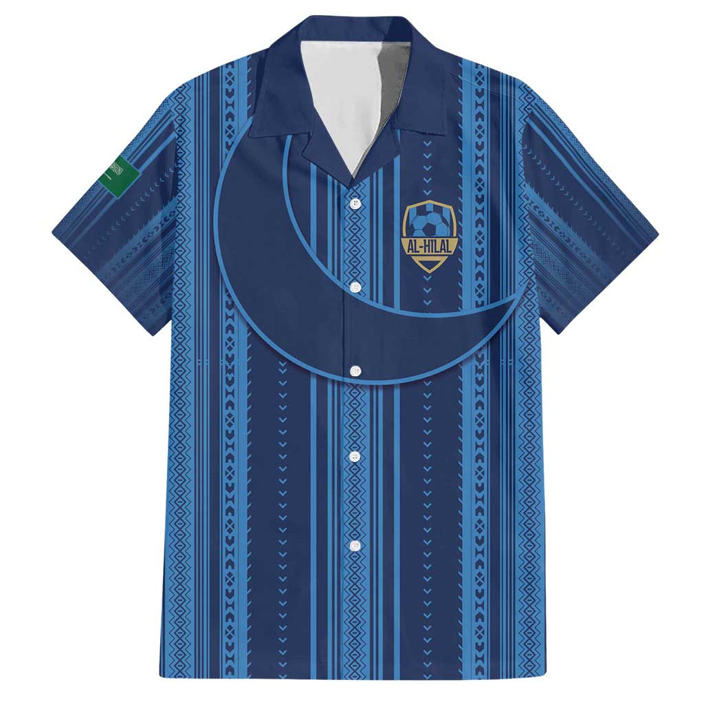 Saudi Football Al Zaeem Custom Family Matching Short Sleeve Bodycon Dress and Hawaiian Shirt Crescent Moon - Wonder Print Shop