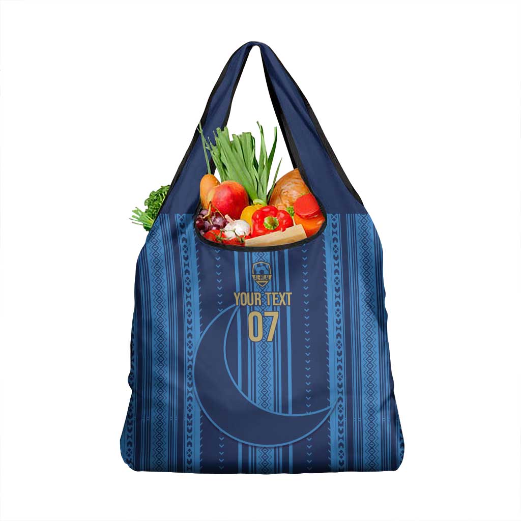 Saudi Football Al Zaeem Custom Grocery Bag Crescent Moon - Wonder Print Shop