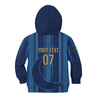 Saudi Football Al Zaeem Custom Kid Hoodie Crescent Moon - Wonder Print Shop