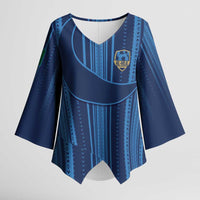 Saudi Football Al Zaeem Custom Kimono Sleeve Blouse Crescent Moon - Wonder Print Shop