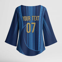Saudi Football Al Zaeem Custom Kimono Sleeve Blouse Crescent Moon - Wonder Print Shop