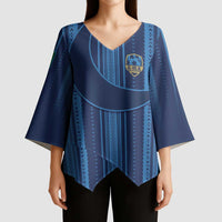 Saudi Football Al Zaeem Custom Kimono Sleeve Blouse Crescent Moon - Wonder Print Shop