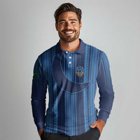Saudi Football Al Zaeem Custom Long Sleeve Polo Shirt Crescent Moon - Wonder Print Shop
