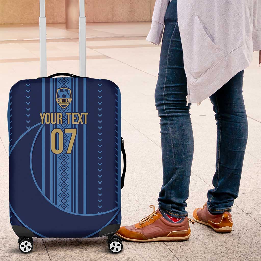 Saudi Football Al Zaeem Custom Luggage Cover Crescent Moon - Wonder Print Shop