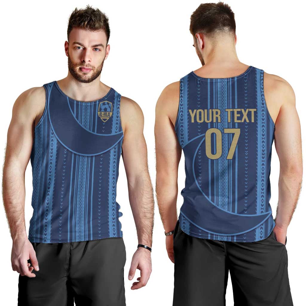 Saudi Football Al Zaeem Custom Men Tank Top Crescent Moon - Wonder Print Shop