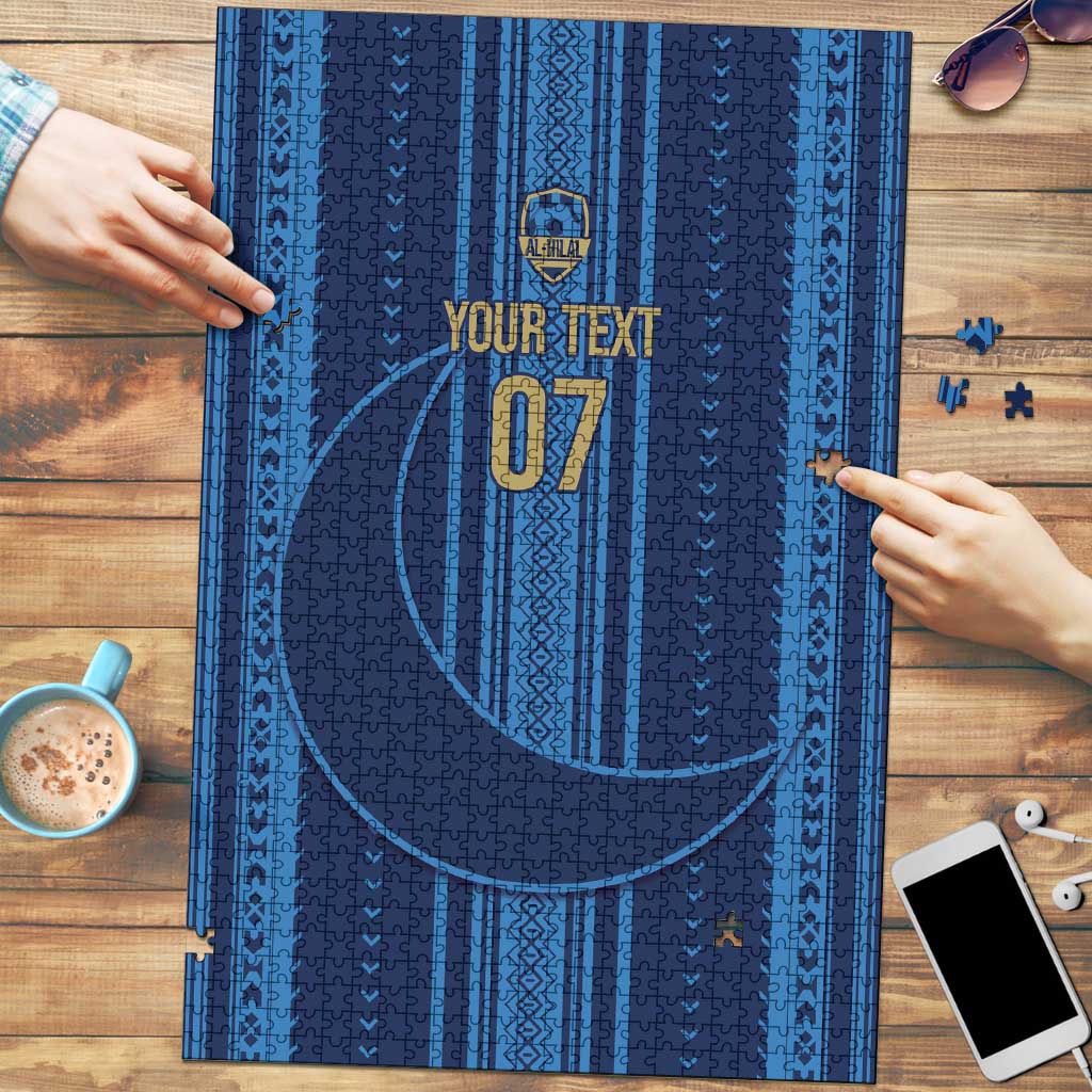 Saudi Football Al Zaeem Custom Puzzle Crescent Moon - Wonder Print Shop