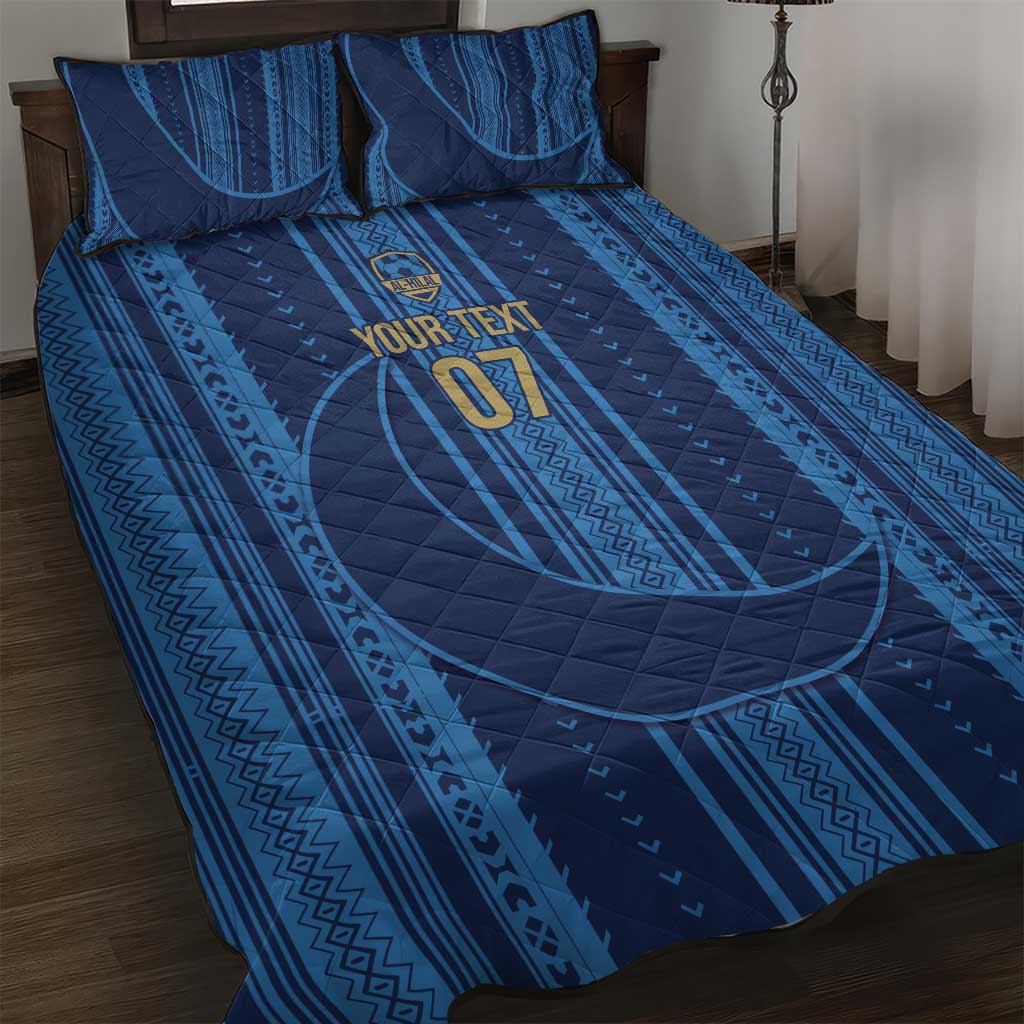 Saudi Football Al Zaeem Custom Quilt Bed Set Crescent Moon - Wonder Print Shop